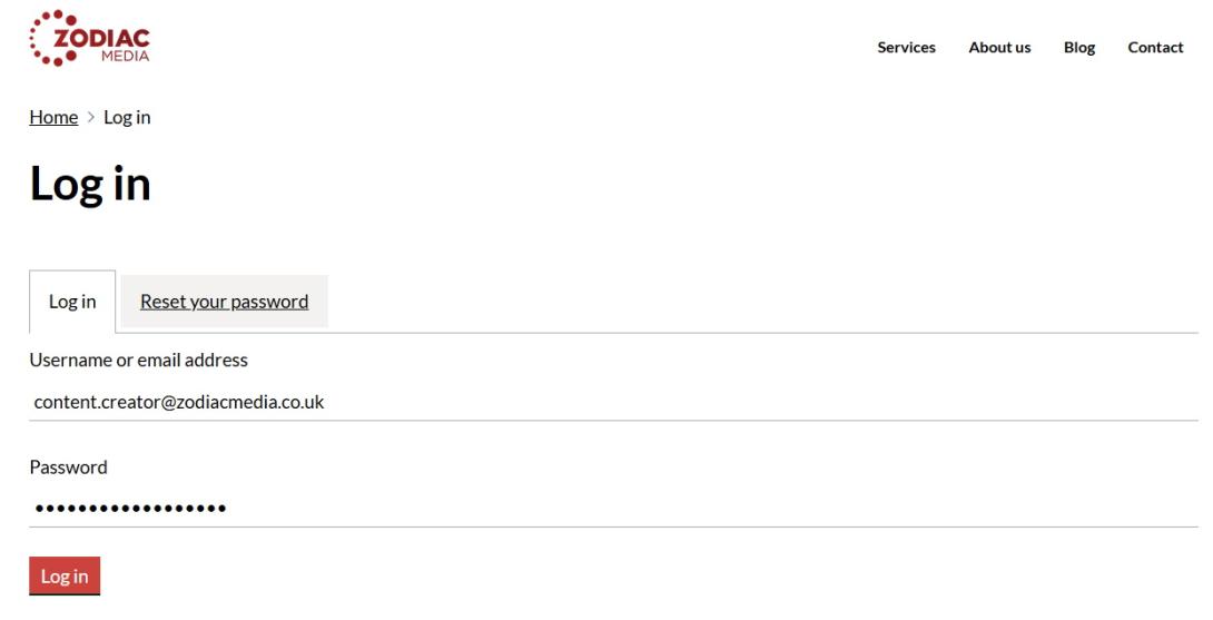 login using email