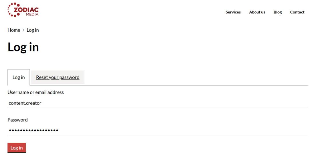 login using username